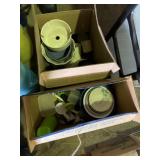 2 boxes of dishware and other items