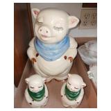 Shawnee Smiley Pig Cookie Jar and S&P Shakers