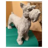 Cement Schnauzer Dog Unsealed or painted 16" x