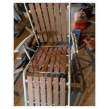 Aluminum and Wood Folding Lounge Chair