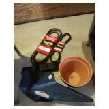 Lawnmower belts , 6 new lawnmower blades, mower