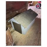Wooden homemade doghouse with shingle roof 41" x