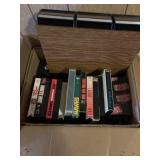 Collection of VHS films and cassette organizer