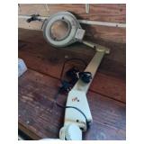 Large table magnifying light for work shop or