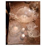 Cambridge Glass Caprice set S&P, Sugar & Creamer