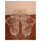 Extra water Goblets 8" tall total 8