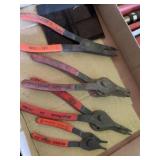 Snap ring pliers