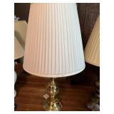 Brass Lamp 31" pleated Shade
