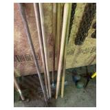 Tool handles,garden hoe and more