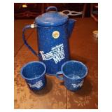 Jack Daniels Tennessee mud coffee pot and mugs