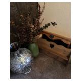 Wood Shelves and Decorative Vases shelves 24" x