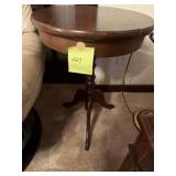 Wooden Pedestal Table 17" x 25"