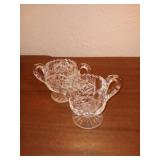 Glass sugar & creamer
