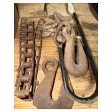 Hooks, Antique Chain Links and other Parts