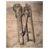 Hand Crank Implement Lift from old Farm Machinery