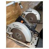 Two 7 1/4 inch circular saw one is a Black &