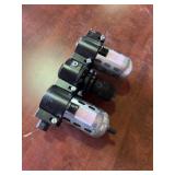 Air compressor filter, regulator, and water