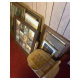 Picnic basket and collection of pictures and