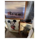 Pictures Mickey Mouse, Stage Coach and John Wayne