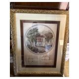 Matted Framed Garden Scene Print 32" x 40"