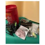 Circuit tester, batteries, reflectors, screws,