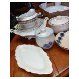 Gravy bowls, pottery with lids & more