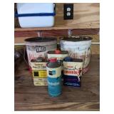 Weather-amec Cans, lemon & linseed oil, lighter