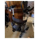 Upright rollator walker with forearm supports,