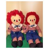 Two raggedy Andy