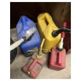 2-1 Gallon Gas Cans, Yellow Diesel, Blue Kerosene