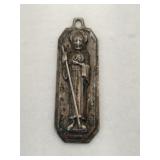 Silver St Jude pendant marked Sterling.    .430oz