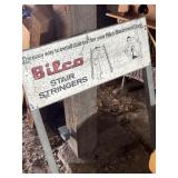 Bilco stair stringers metal advertisement sign