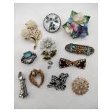 Different styles and types of brooches