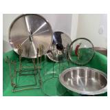 Plate and Tea Cup Displays plus Stock Pot Lid