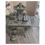 Crescent Child's Cast Iron Stove with Accessories