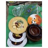 Plates and Dish Collection,Peacock Feather