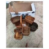 Longaberger Basket group of 7. Larger one has