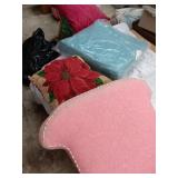 Outdoor blue cushion,  Christmas pillow & chair