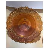 Fenton Marigold Butterfly & Berry Carnival Glass