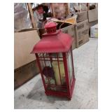 Red lantern approximately 18' tall with battery