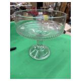 Clear Glass Compote 8ï¿½ x 8ï¿½