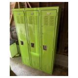 Three school/sports lockers