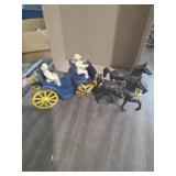 Stanley Toys Cast Iron Horse and Carrige