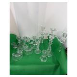 Candle Holders with one Glass Epergne Candelabra