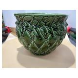 McCoy Dark Green Quilted Ceramic Jardiniere