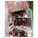 1950s Christmas Ornaments with Shiny Brite Box i