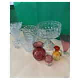 Pressed Glass & Colored Art Glass Assortment