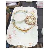 Haviland & Co. Limoges large floral serving tray,