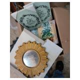 Picture frames, candles & wall Decor. Many items