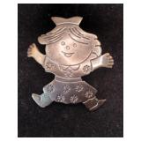 Silver Save the children pendant pin unmarked.